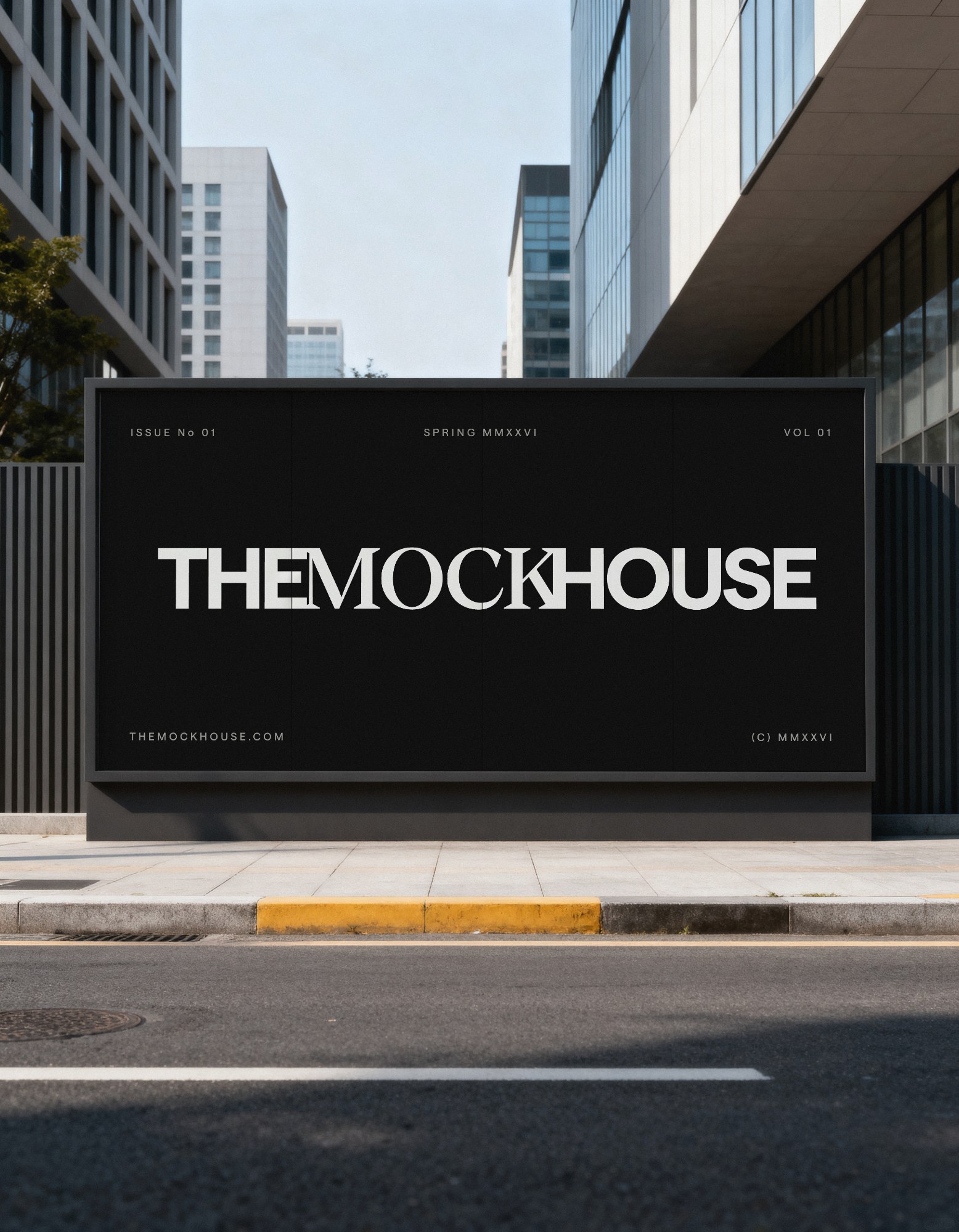 Modern City Panel Billboard 01 billboard mockup