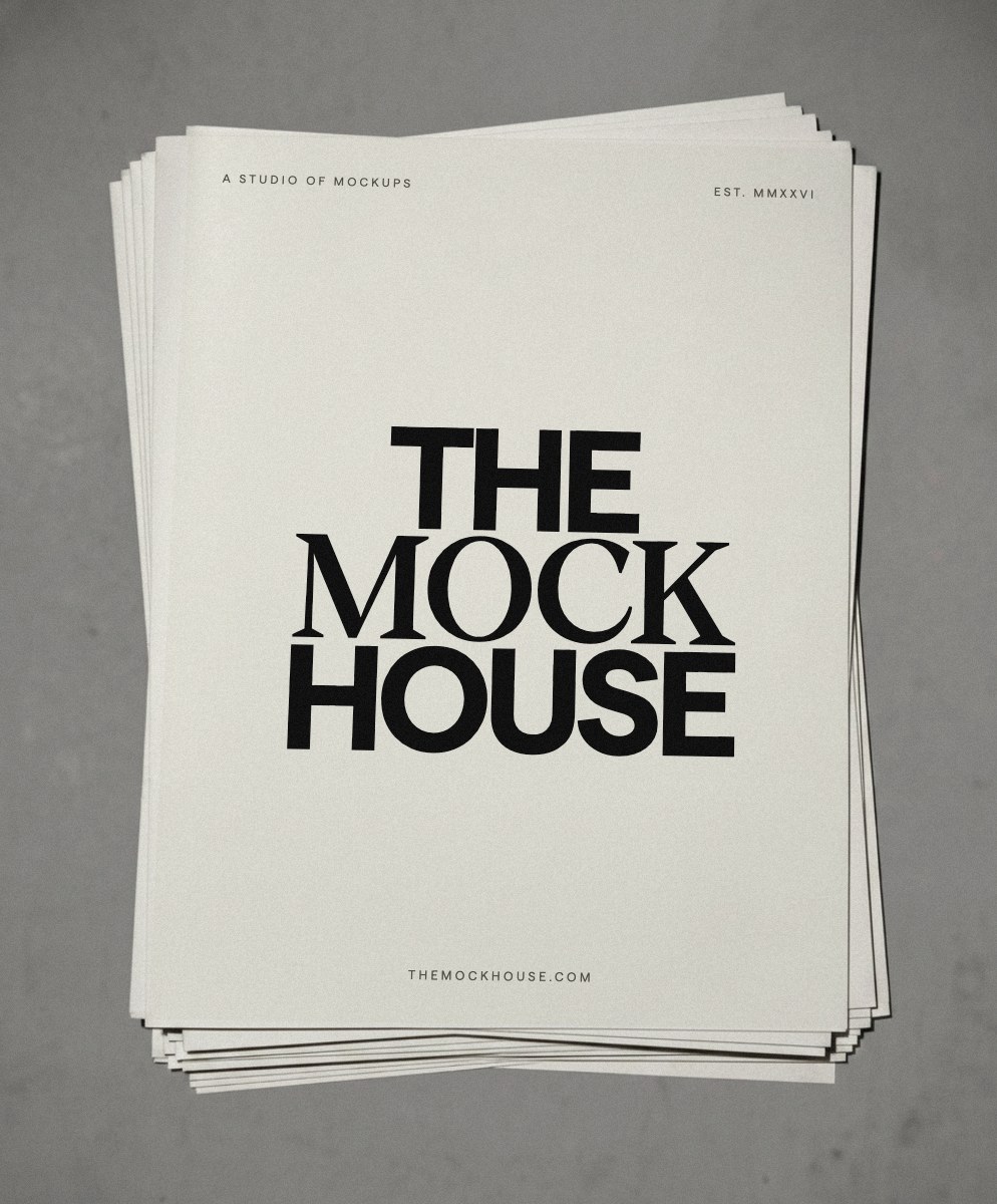 Paper Stack 02 print mockup