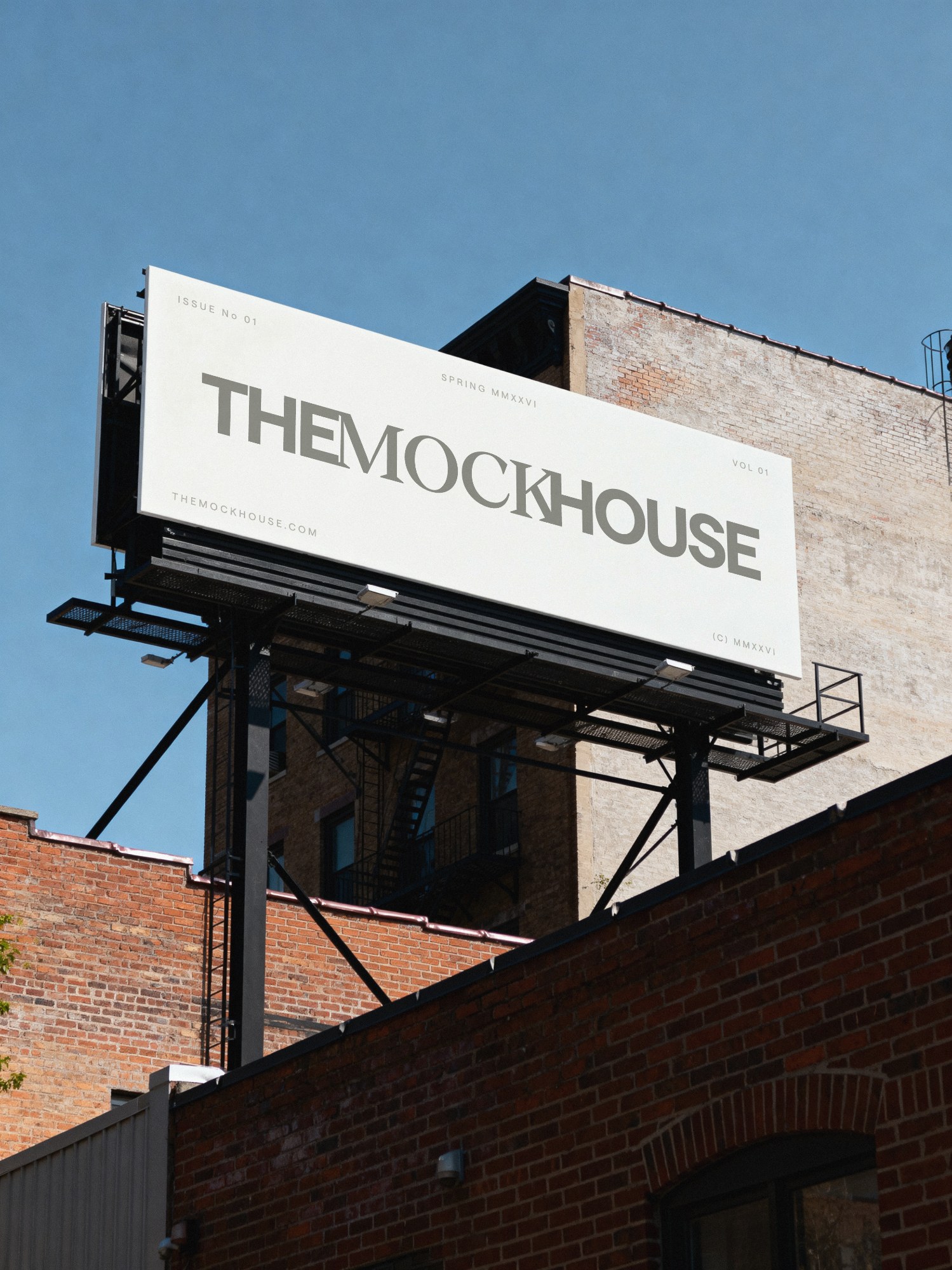 Rooftop Billboard 01 billboard mockup