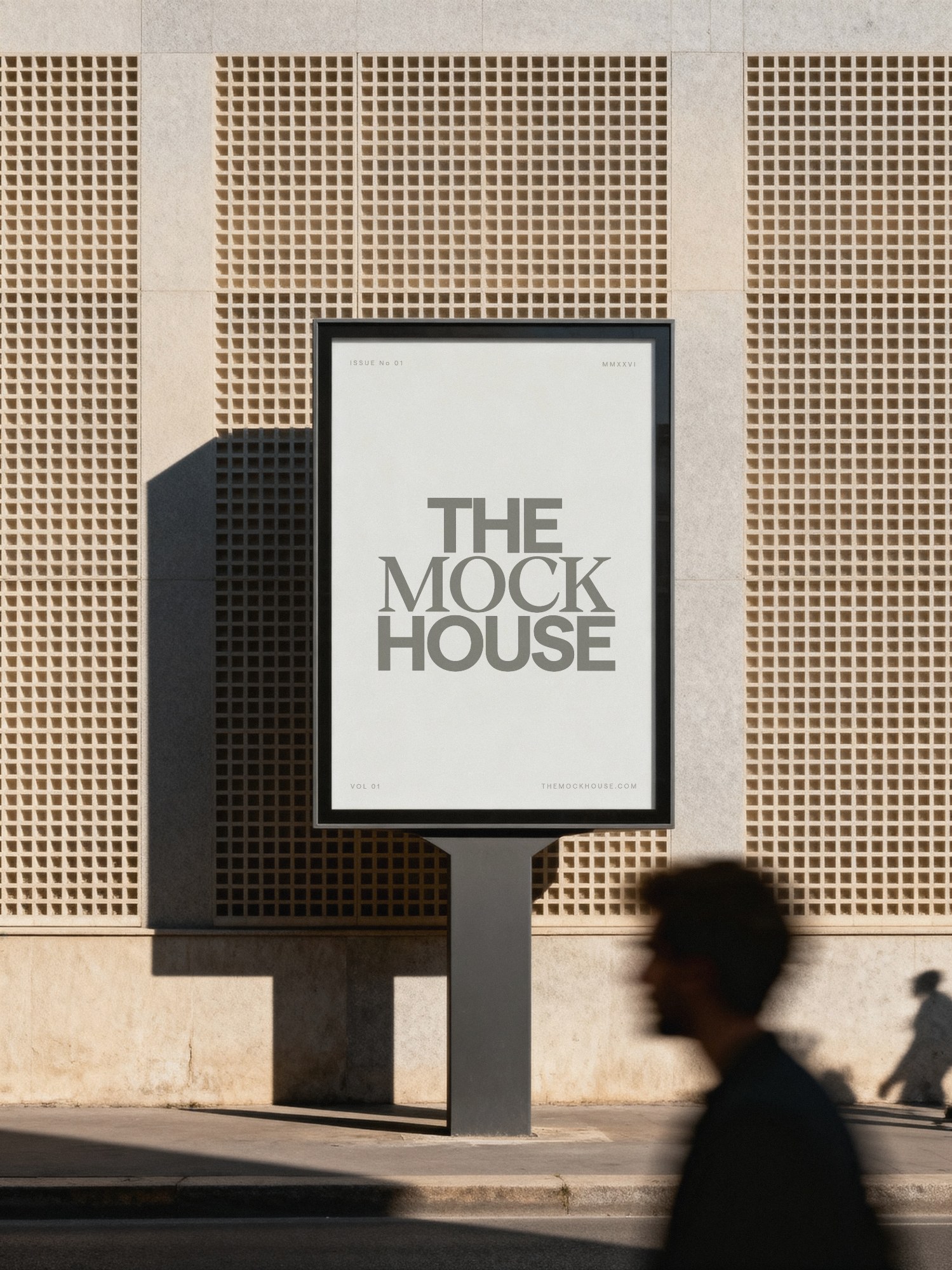 Sidewalk Billboard 01 poster mockup